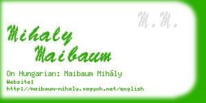 mihaly maibaum business card